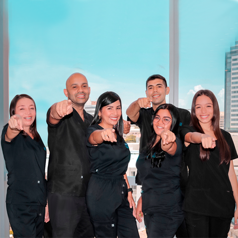 Dr. Mendoza with his clinical team